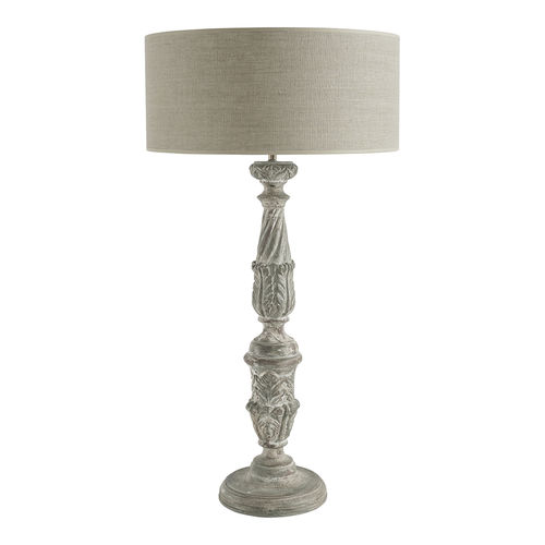 Lampada da tavolo - AGATHE - BLANC D'IVOIRE - in legno / classica / con cavo