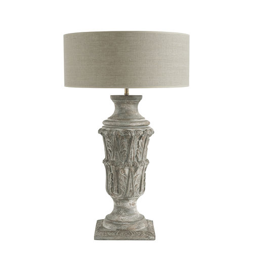 Lampada da tavolo - ALIX - BLANC D'IVOIRE - in legno / classica / con cavo