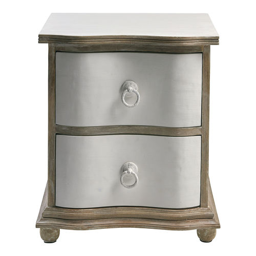 Comodino classico - MARCELLE - BLANC D'IVOIRE - in MDF / in legno compensato / in alluminio