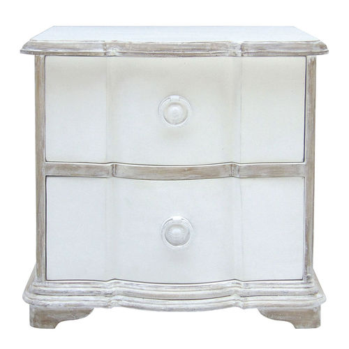 Comodino classico - PHILOMENE - BLANC D'IVOIRE - in MDF / in legno compensato / con supporto in legno