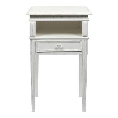 Comodino classico - ARNAUD - BLANC D'IVOIRE - in MDF / in legno compensato / con supporto in legno