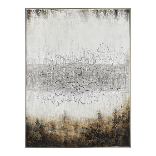 Quadro acrilico - TABL-ABST9 - BLANC D'IVOIRE - in legno / astratto / per ufficio