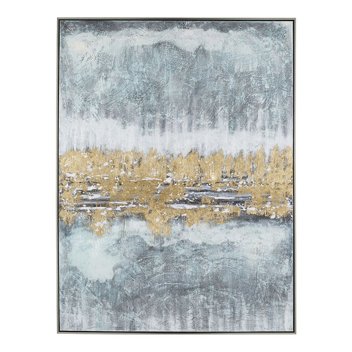 Quadro acrilico - TABL-ABST11 - BLANC D'IVOIRE - in legno / astratto / per ufficio