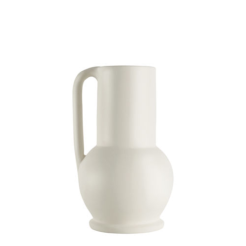Vaso classico - TERRA - BLANC D'IVOIRE - in ceramica / fatto a mano / bianco
