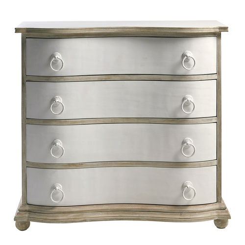 Cassettone classico - MARCELLE - BLANC D'IVOIRE - in MDF laccato / in legno compensato / fatto a mano