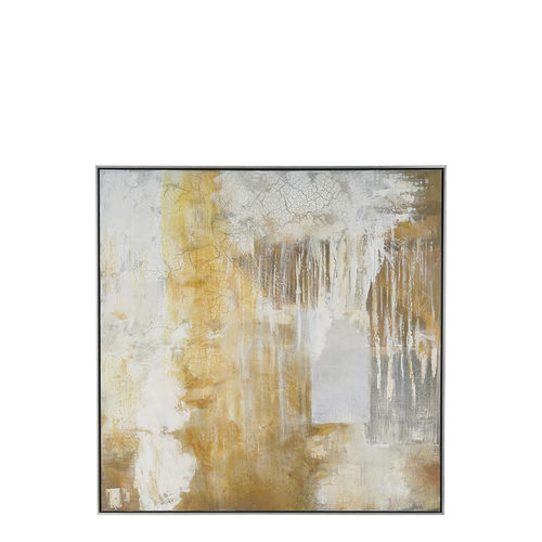 Quadro acrilico - SAFRAN - BLANC D'IVOIRE - in legno / astratto / contract
