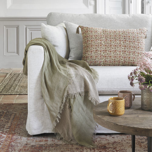 Plaid in lino - LEA - BLANC D'IVOIRE