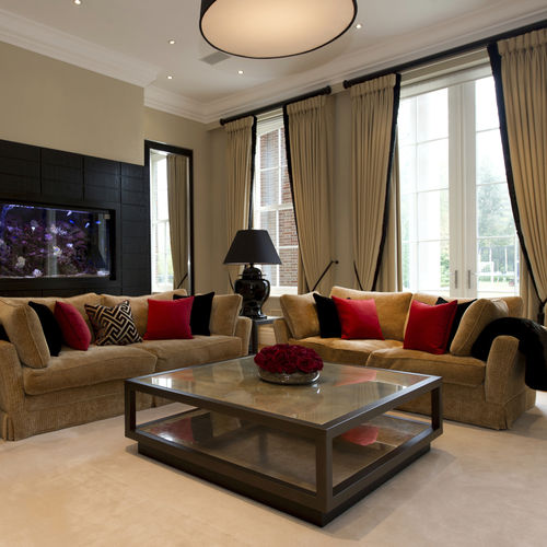 Tavolino basso contemporaneo - INFINITY - Decorus - in rovere / in vetro / in bronzo