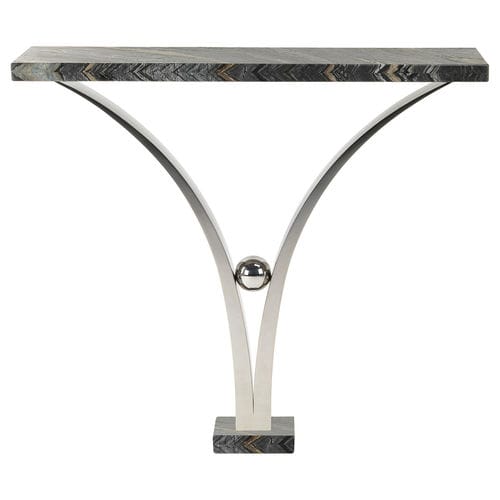 Consolle design originale - VIOLA  - Decorus - in ottone lucidato / in acciaio inossidabile lucido / in marmo