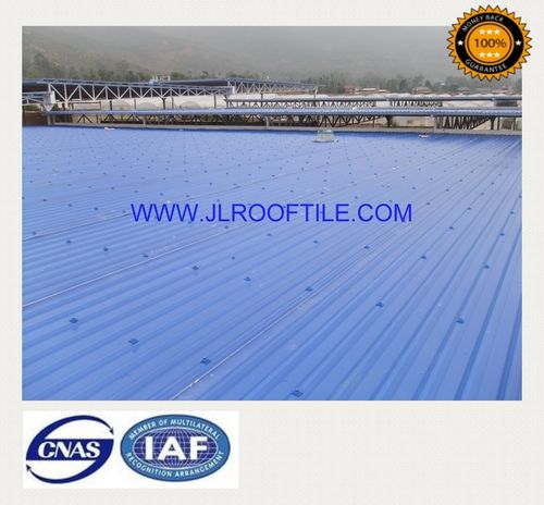 Copertura in lastra in PVC - THREE LAYERS UPVC PLANTING ROOF TILE - Laizhou JIELI Industry Co.,LTD - ondulata
