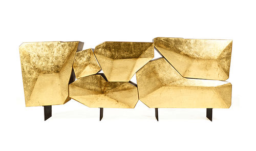 Credenza design originale - STONE - Bat Eye - contemporanea / in legno / dorata