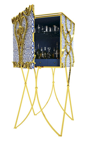 Mobile bar design originale - FAIRYTALE - Bat Eye - in metallo / in ferro battuto / dorato