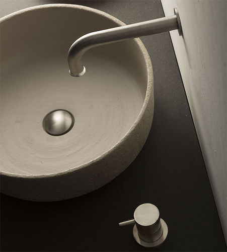 Miscelatore per lavabo - STIRIANA 6190 AND CUSTOMIZED SPOUT - MINA Rubinetterie - da appoggio / in acciaio inossidabile / da bagno