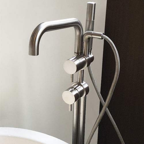 Miscelatore da vasca - STIRIANA 6780400T - MINA Rubinetterie - a pavimento / in acciaio inossidabile / da bagno