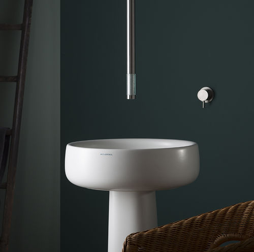 Miscelatore per lavabo - REVITRUM 12534 + 6100 - MINA Rubinetterie - a soffitto / in acciaio inossidabile / in vetro