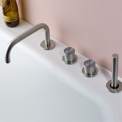 Miscelatore doppio comando per vasca - SYNTH 44925 - MINA Rubinetterie - da appoggio / in acciaio inossidabile / da bagno