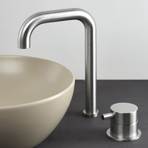 Miscelatore per lavabo -  DIMENSIONE74: 61734 - MINA Rubinetterie - da appoggio / in acciaio inossidabile / da interno