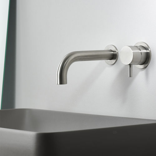 Miscelatore per lavabo - STIRIANA 6000_6100 - MINA Rubinetterie - per lavamani / da parete / in acciaio inossidabile
