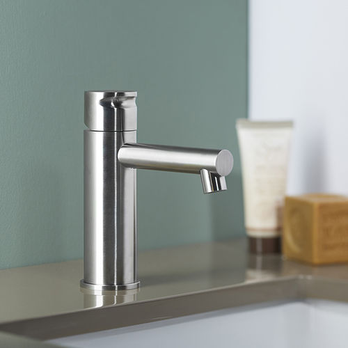 Miscelatore per lavabo - GIOTTO 7150 - MINA Rubinetterie - da appoggio / in acciaio inossidabile / da bagno
