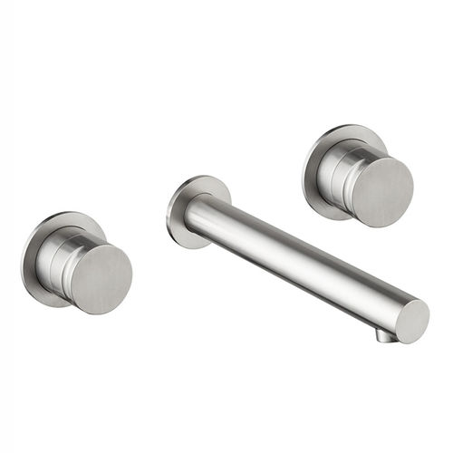 Miscelatore doppio comando per lavabo - GIOTTO 7289 - MINA Rubinetterie - da parete / in acciaio inossidabile / da bagno