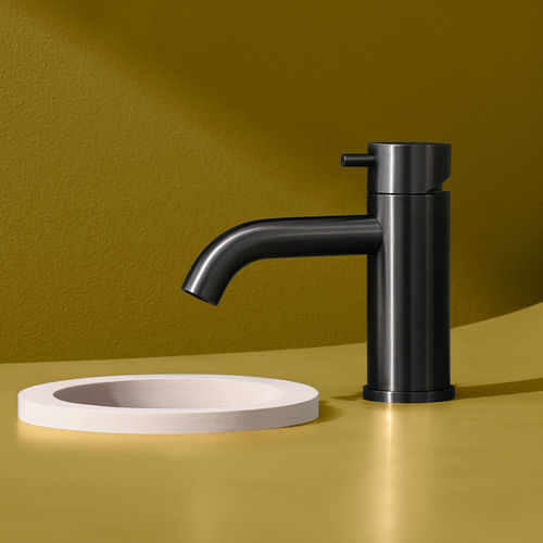 Miscelatore per lavabo - IVI 8251 - MINA Rubinetterie - da appoggio / in acciaio inossidabile / in acciaio inossidabile spazzolato