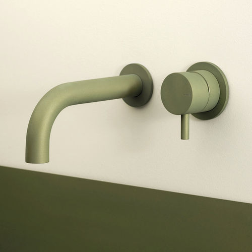 Miscelatore per lavabo - STIRIANA 6000_6100 - MINA Rubinetterie - da parete / in acciaio inossidabile / in acciaio inossidabile spazzolato
