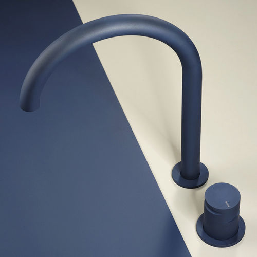 Miscelatore per lavabo - GIOTTO G2610_7090 - MINA Rubinetterie - da appoggio / in acciaio inossidabile / in acciaio inossidabile spazzolato