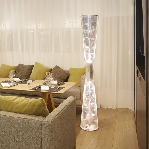Colonna luminosa contemporanea - FLORAL N°22 - Vidé Creation Paris - in acciaio inossidabile / alogena / da interno
