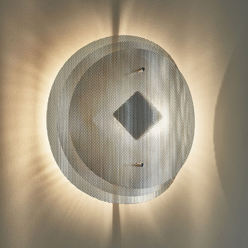 Applique contemporanea - SOLAR N°9 - Vidé Creation Paris - da interno / in acciaio inossidabile lucido / tonda