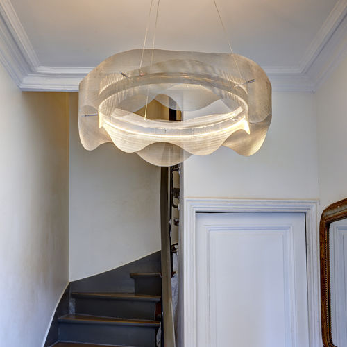 Lampada a sospensione - VAGUE - Vidé Creation Paris - in acciaio inossidabile / contemporanea / con cavo