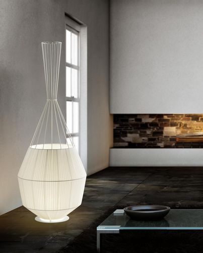 Lampada da terra - NET - Carlesso - in seta / in metallo / contemporanea