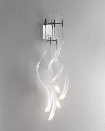 Applique design originale - PLIET P - Carlesso - da interno / in vetro soffiato / LED