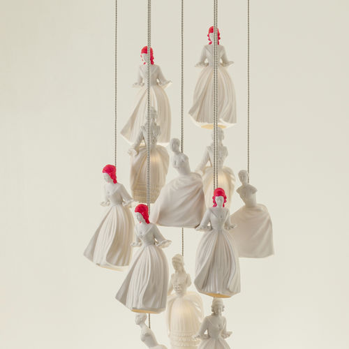 Lampada a sospensione - DAM'ART - Carlesso - in porcellana / design originale / con cavo