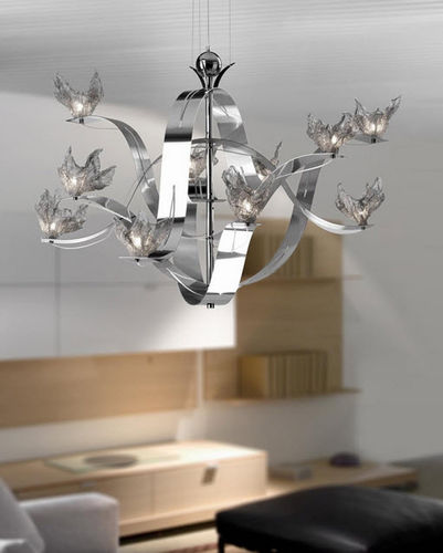 Lampadario contemporaneo - STEELFLY - Carlesso - in ottone / in acciaio / a incandescenza