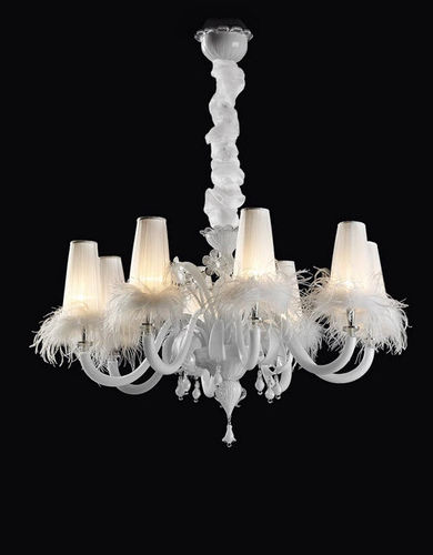 Lampadario classico - BLANCHE - Carlesso - in vetro / in vetro soffiato / in seta