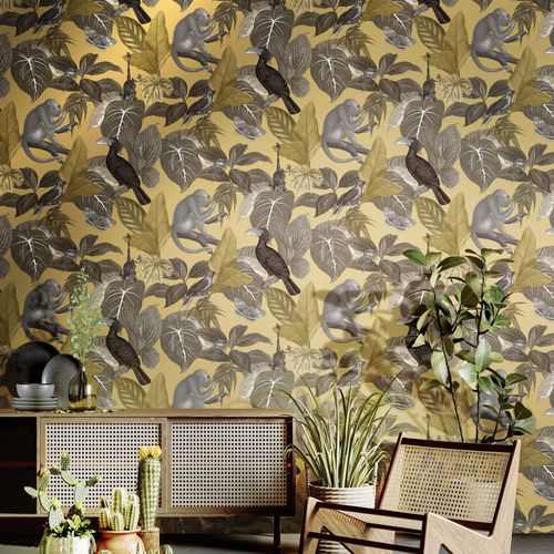 Carta da parati contemporanea - FLORA - Parato - con motivi naturali / con motivi floreali / aspetto tessuto