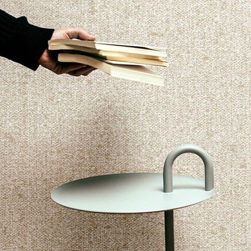Carta da parati contemporanea - PICTURA : PUFFER - Parato - in vinile / a tinta unita / aspetto tessuto