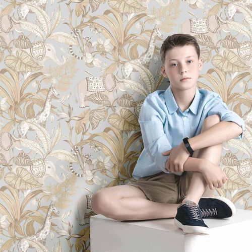 Carta da parati contemporanea - MiniMe : SAVANA - Parato - con motivi naturali / con animali / con motivo per bambini
