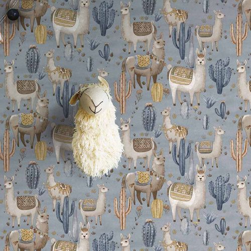 Carta da parati contemporanea - MiniMe : ALPACA - Parato - con motivi naturali / con animali / con motivo per bambini