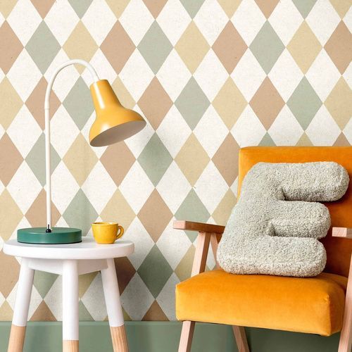 Carta da parati contemporanea - MiniMe : ROMBI - Parato - con motivi geometrici / multicolore / con motivo stampato