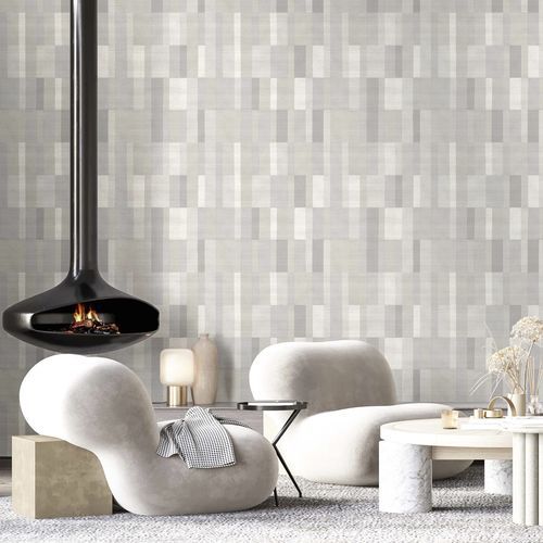 Carta da parati contemporanea - TERRA : TILES - Parato - in vinile / con motivi geometrici / aspetto piastrelle
