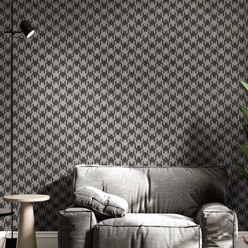 Carta da parati contemporanea - THAI : PLAID - Parato - in vinile / con motivi geometrici / a quadretti