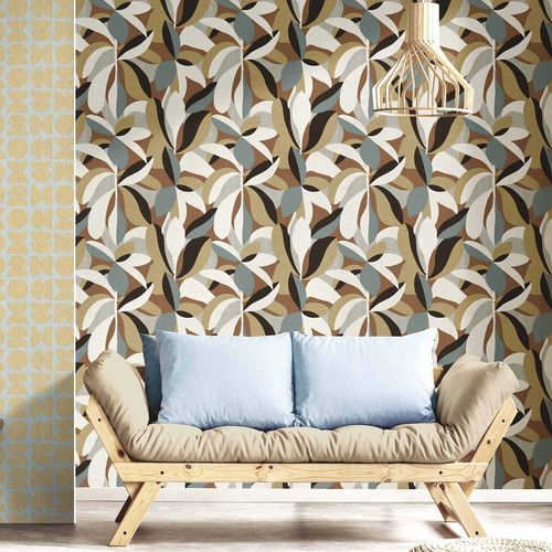 Carta da parati contemporanea - ENERGIE : FICUS - Parato - in vinile / con motivi naturali / multicolore