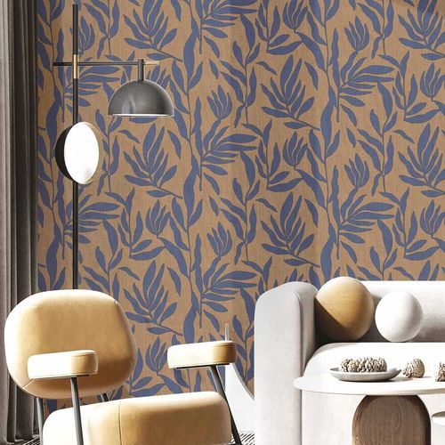 Carta da parati contemporanea - ENERGIE : MATISSE - Parato - in vinile / con motivi naturali / verde
