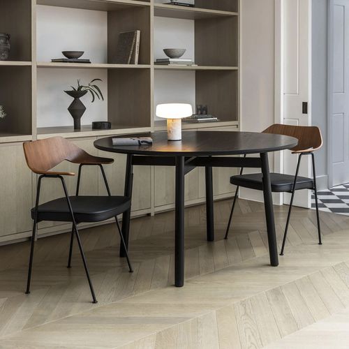 Sedia contemporanea - 675 - case - da interno / in pelle / in noce