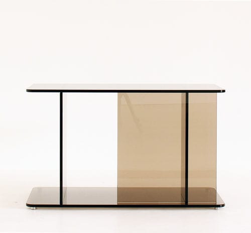 Consolle contemporanea - LUCENT - case - in vetro temprato / con supporto in vetro temperato / rettangolare