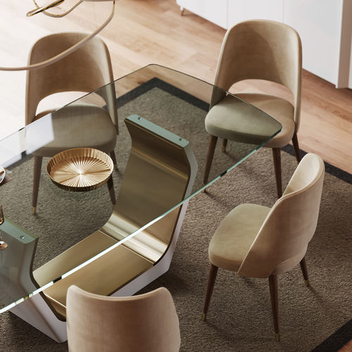 Sedia contemporanea - Enzo - Irmaos Pereira Pacheco, SA - da sala / in tessuto / con supporto in noce