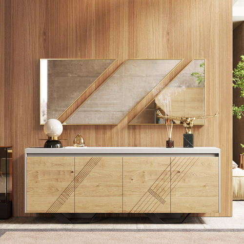 Specchio a muro - Enzo Big - Irmaos Pereira Pacheco, SA - design originale / rettangolare / in legno