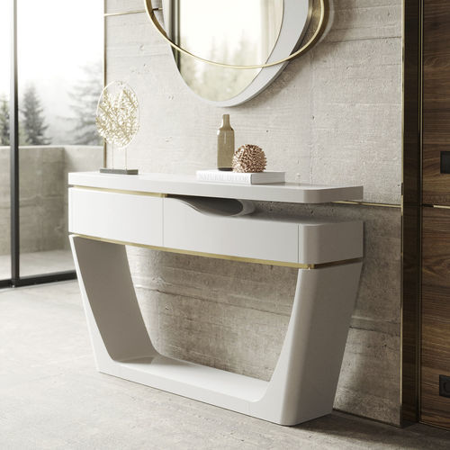 Consolle contemporanea - Kyara - Irmaos Pereira Pacheco, SA - in legno / con supporto in legno / rettangolare