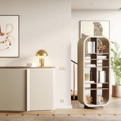 Libreria contemporanea - Zenit - Irmaos Pereira Pacheco, SA - in noce / colore personalizzabile / beige